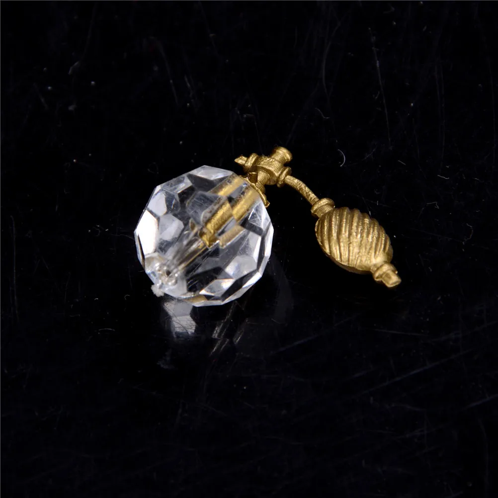 

1pc 1:12 Dollhouse Miniature Transparent Perfume Bottle Kids Toy Home Decoration Bathroom Bedroom Dresser Accessories Craft Gift