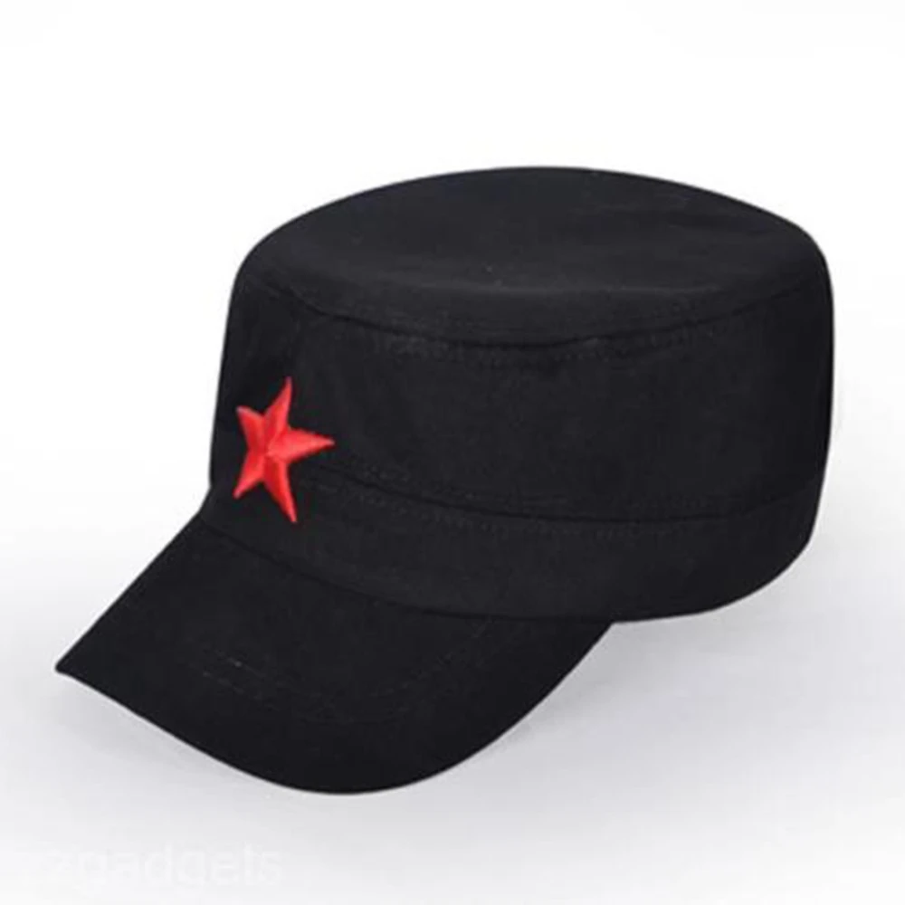Новые подарки из ткани с красной звездой хлопковые патрульные шляпы унисекс