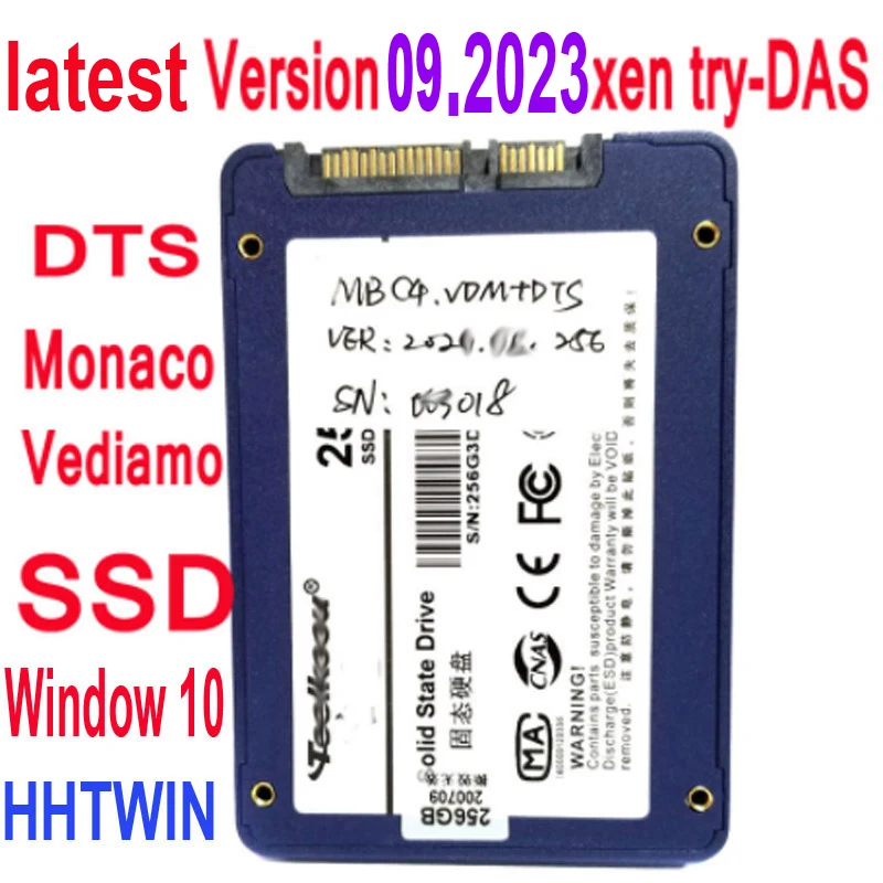 Новейшее 2023,09 полное программное обеспечение для MB STAR C4/C3/C5 SSD/HDD подходит для большинства ноутбуков, как D630/CF19/CF30/X200/T420 с x-70-HHT WIN