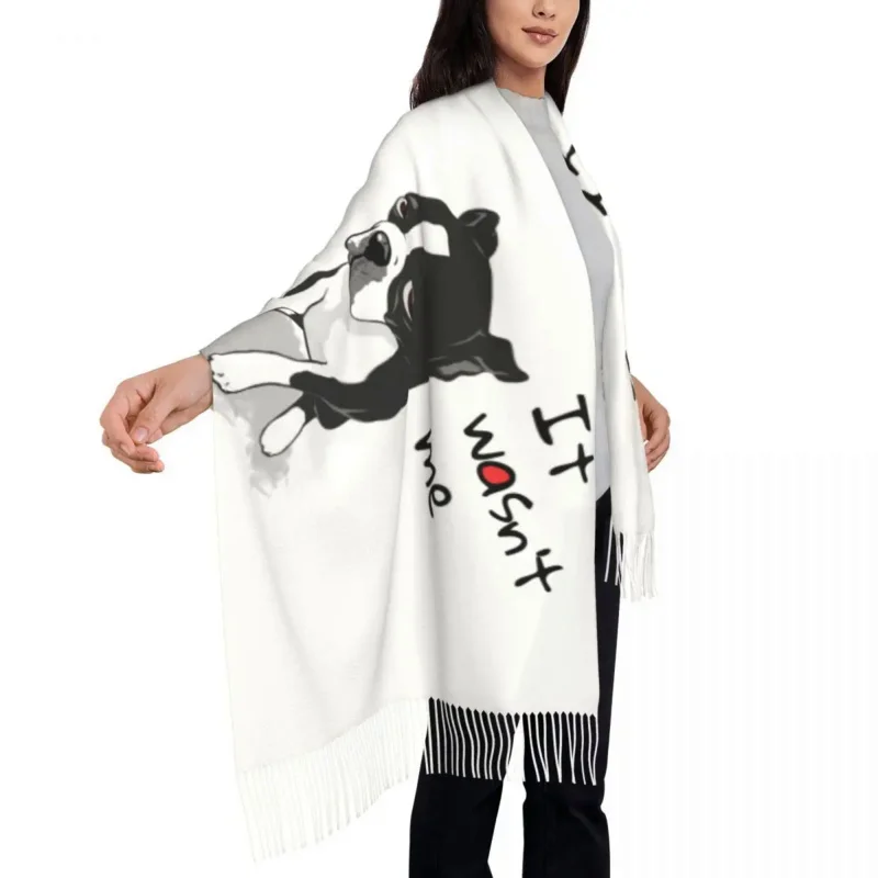 Рисунок 4 - Женский шарф с бахромой Boston Terrier