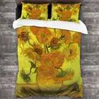 Van Gogh-четырнадцать подсолнухов, 1889, знаменитый мягкий комплект одеял из микроволокна с 2 наволочками, пододеяльник с застежкой-молнией