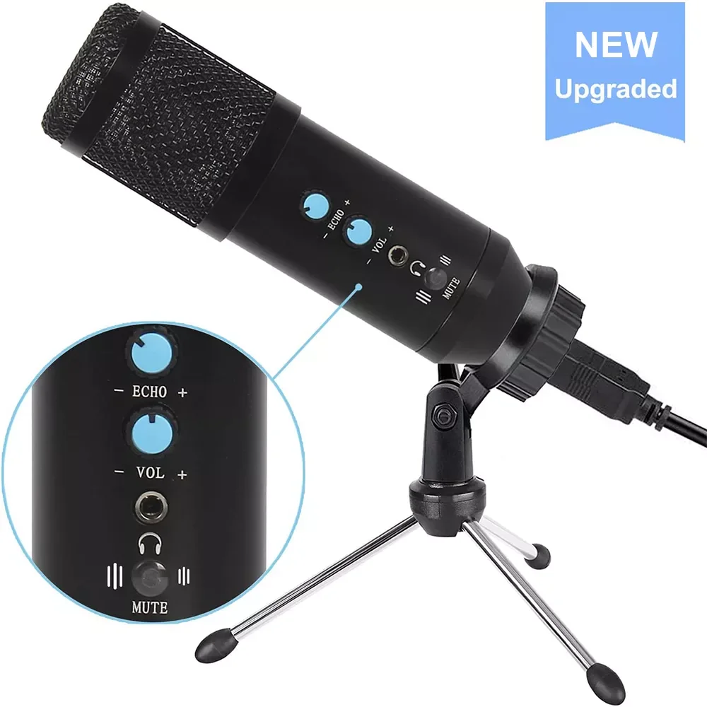 

HANTOPER USB Microphone PC condenser Microphone Vocals Recording Studio Microphone for YouTube Video Skype Chatting Game Podcast