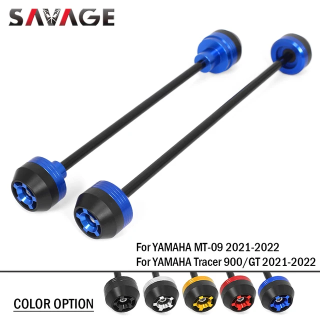 Mt09 2021 rear front axle fork crash sliders for yamaha mt 09 mt-09 tracer 900/gt 2022 2023 9gt 9 motorcycle wheel protector