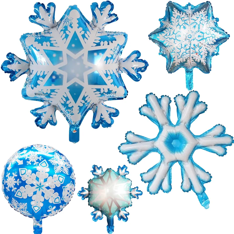 

Snowflake Foil Balloons Winter Ice World Blue Frozen Balloon Wedding Birthday Party Decor Christmas New Year Decoration