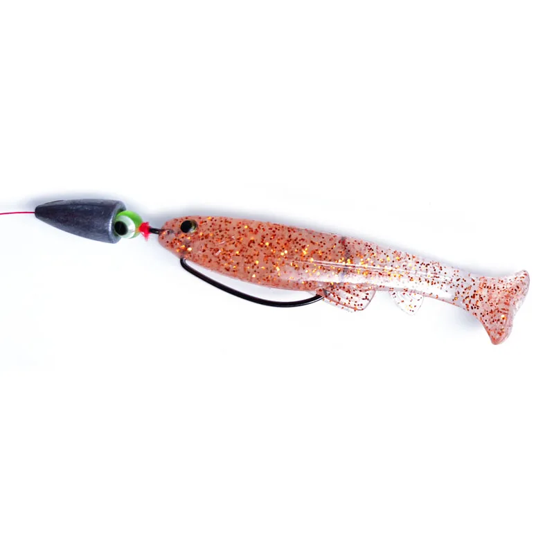 Водяная снайперская силиконовая приманка 8 шт. 75 мм 6 2 г T-хвост Шад для ловли окуня