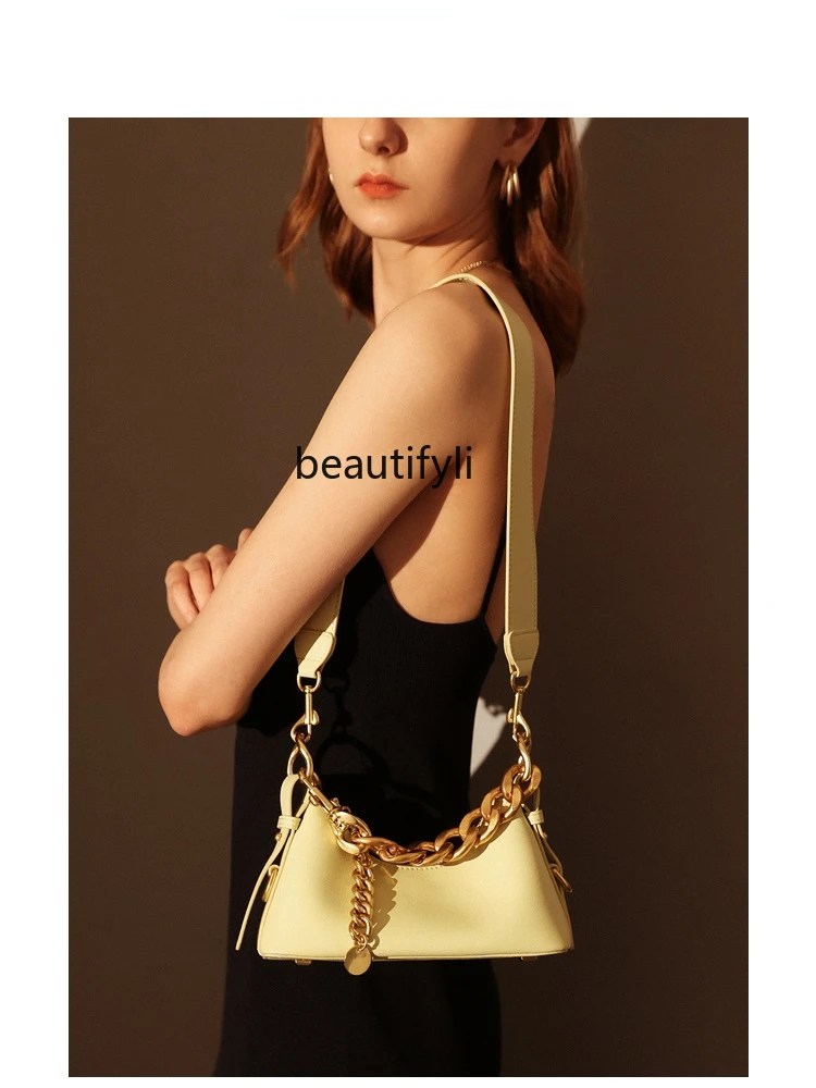 

zqUnderarm Bag Women's Niche Chain Bag Shoulder Messenger Bag