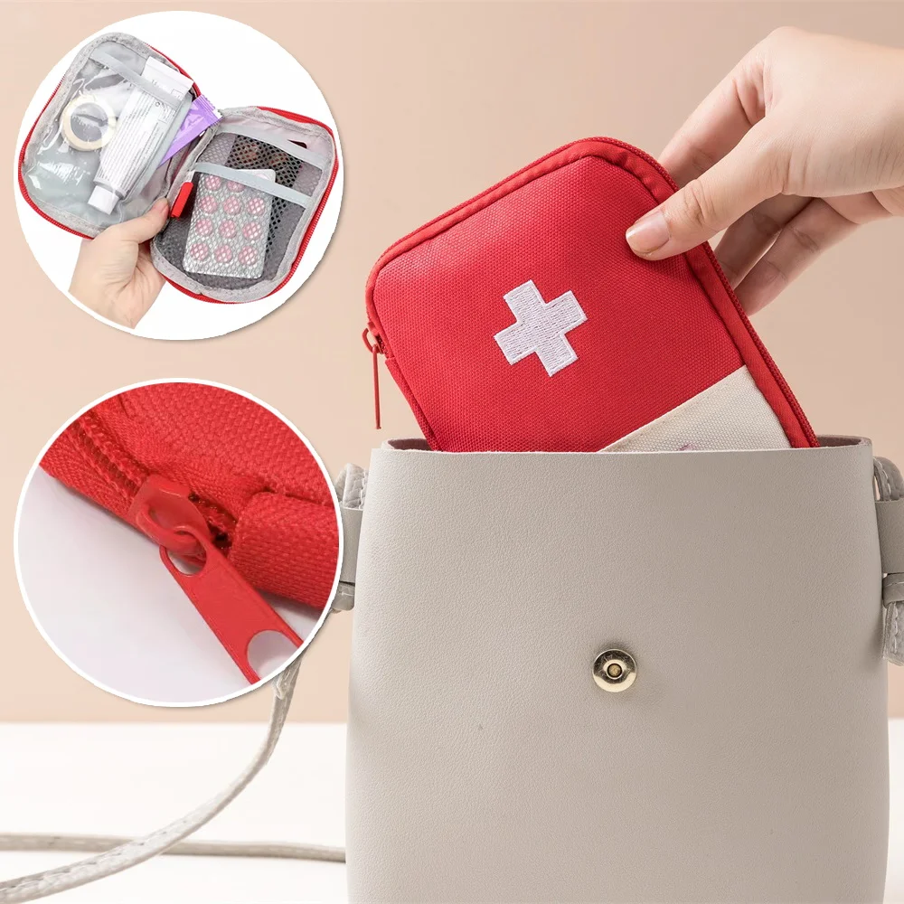 

Cute Mini First Aid Kit New Portable Medicine Bag Medical Emergency Kits Organizer Outdoor Household Medicine Pill Storage Bags