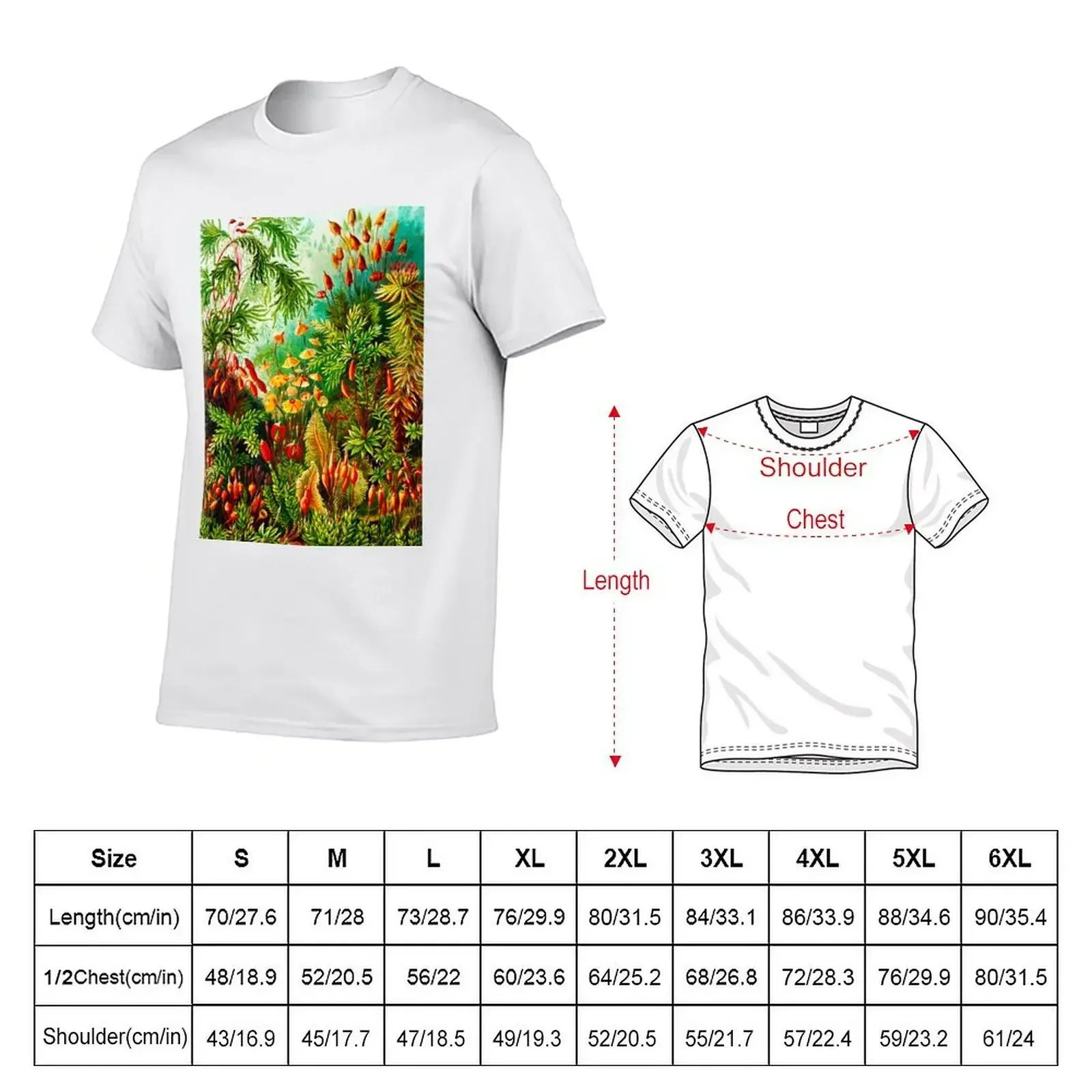 Винтажная Футболка Muscinae-laubelk-Мосс с растительным рисунком Эрнста хаеккеля