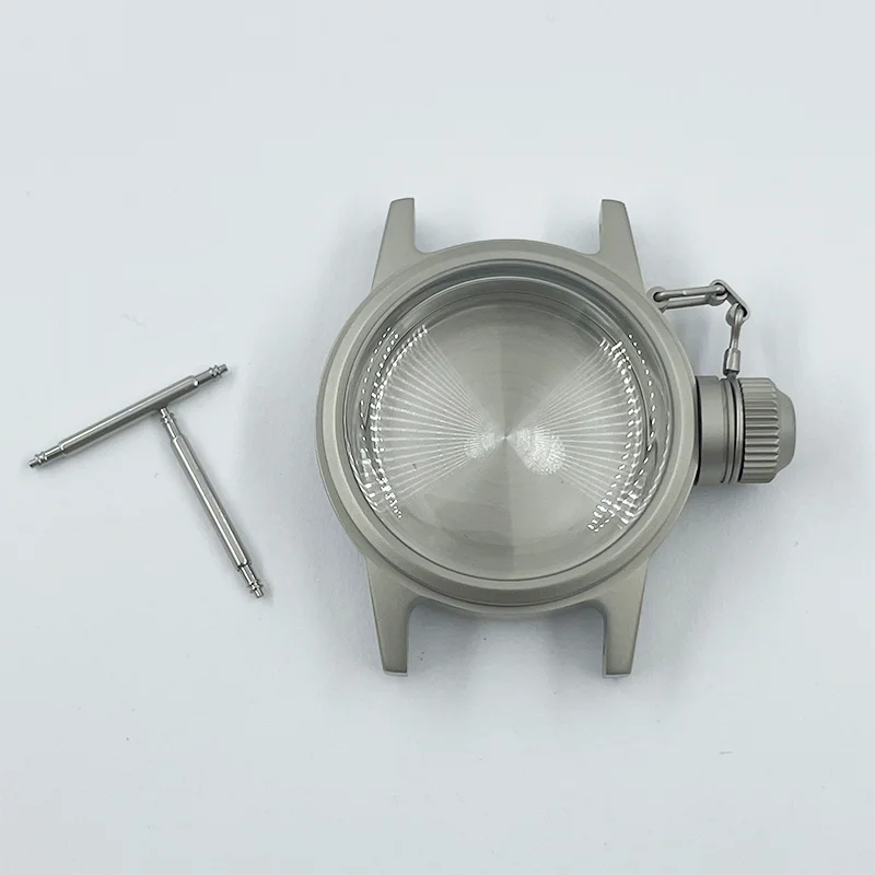 Watch Modify Parts Solid 36mm Sandblast Stainless Steel Frogman Watch Case K1 Bubble Glass Suitable For NH35/36 Movement