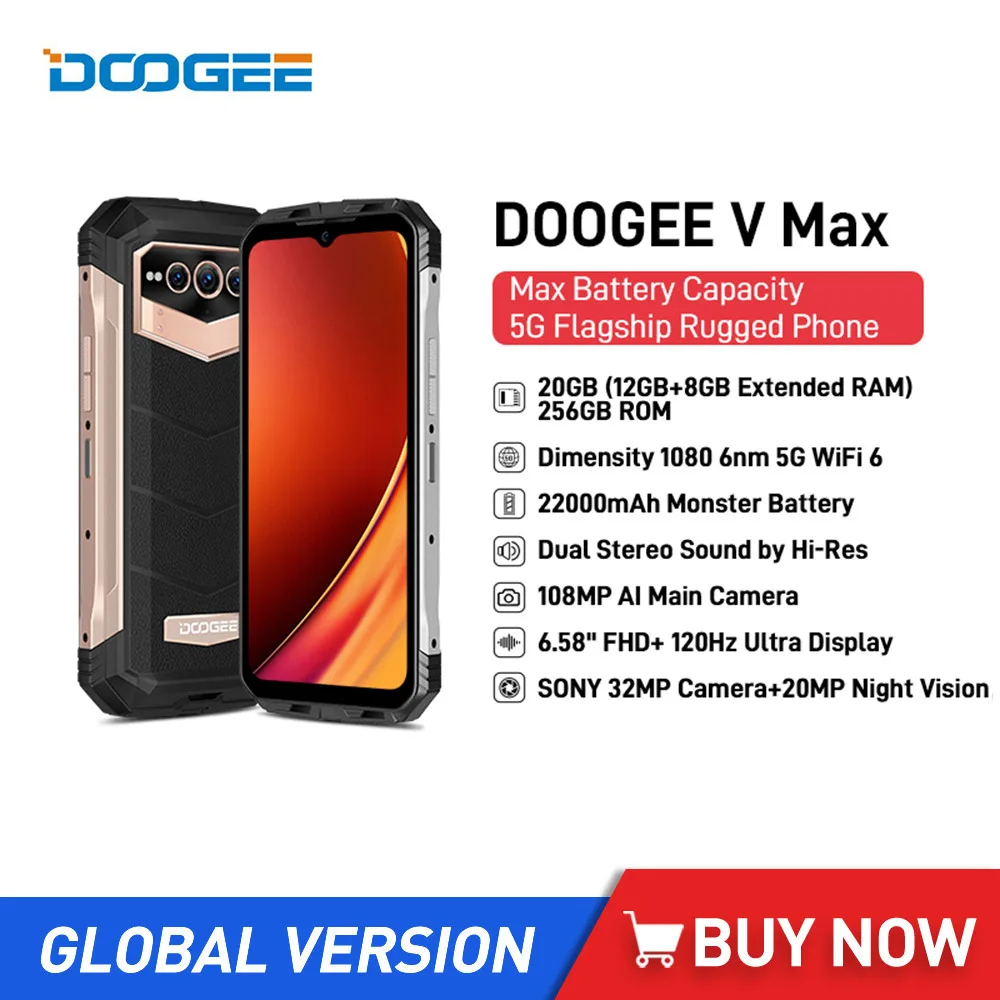 DOOGEE V Max 5G Rugged Phone 6.58