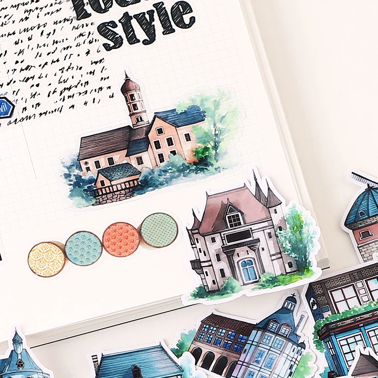 

20PCS idyllic cottage Stickers Crafts And Scrapbooking stickers kids toys book Decorative sticker DIY Stationery