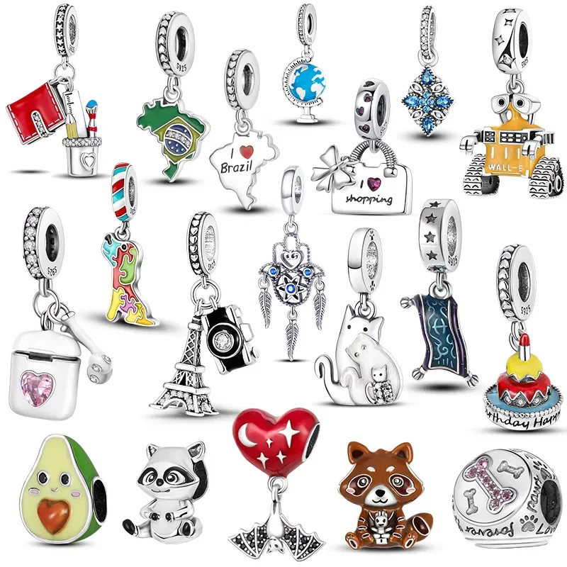 

925 Sterling Silver New charm Fit Original Pandora charm bead forever family Charm Bracelet Necklace Trinket Diy Women Jewelry