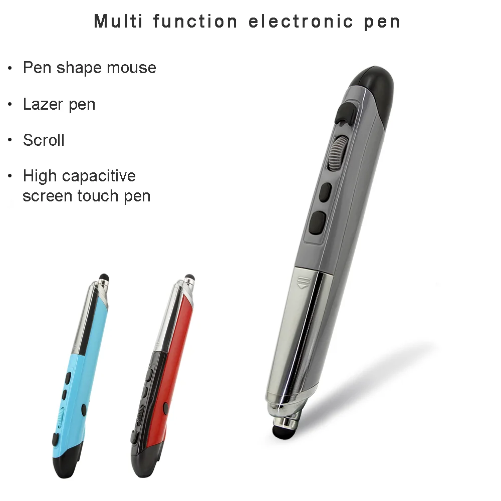 

Ergonomic Wireless Mouse USB Optical 1600 DPI Silent Pencil Mice Mini PPT Pointer Pen Laser Mouse For PC Laptop Desktop Tablet