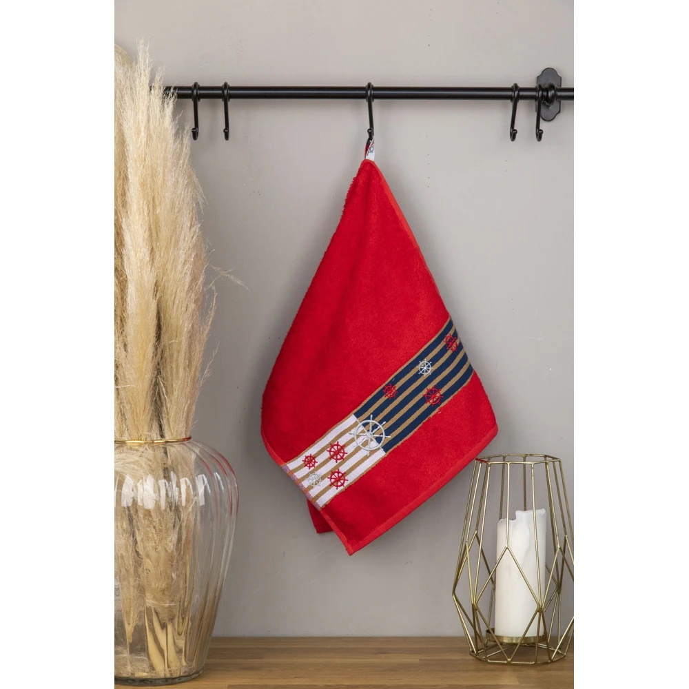 Калипсо 30*70 красное полотенце 70% Бамбук 30% Тенсел |