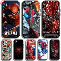 spiderman marvel avengers for xiaomi redmi note 10 10t 5g phone case soft silicon coque cover black funda thor captain america