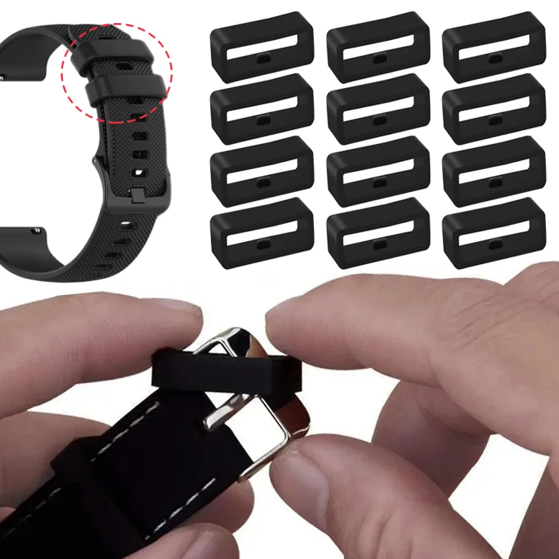 

22MM 25MM 29MM Watchband Fixed Ring For Garmin Fenix 7 6 5 935 945x Smartwatch Accessories Watch Strap Silicone Rubber Loop