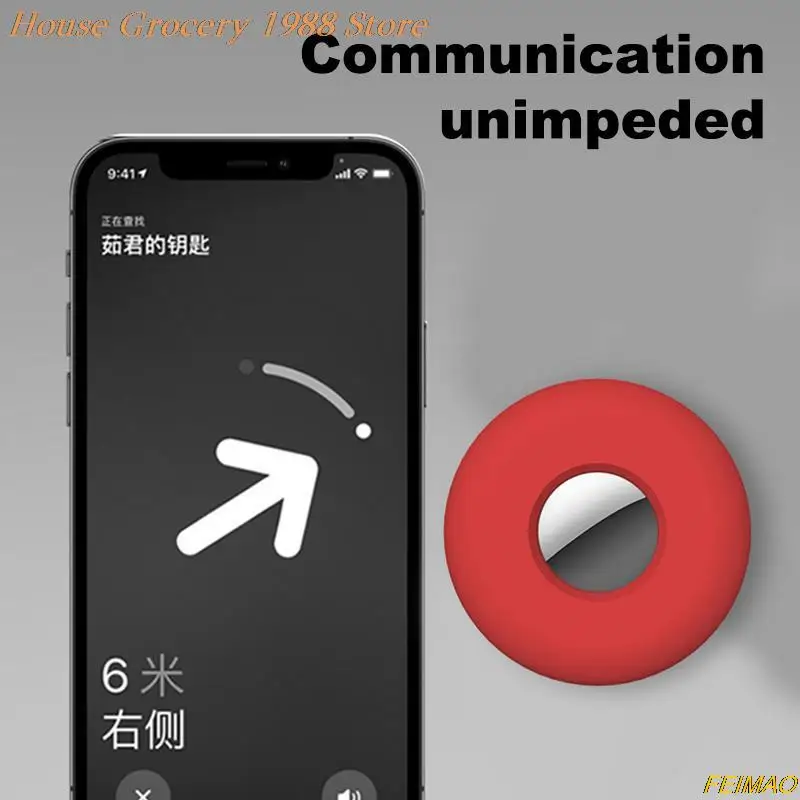 

Airtag Dog Collar Holder Silicone Appl Air Tag Protective Cover Case Suitable for 0.8-1.2 Inch Cat and Pet Collar Harness Ring