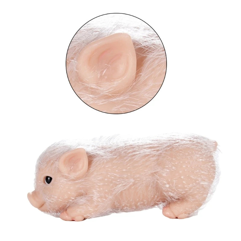Компактная и развлекательная маленькая силиконовая кукла-поросенок отлично