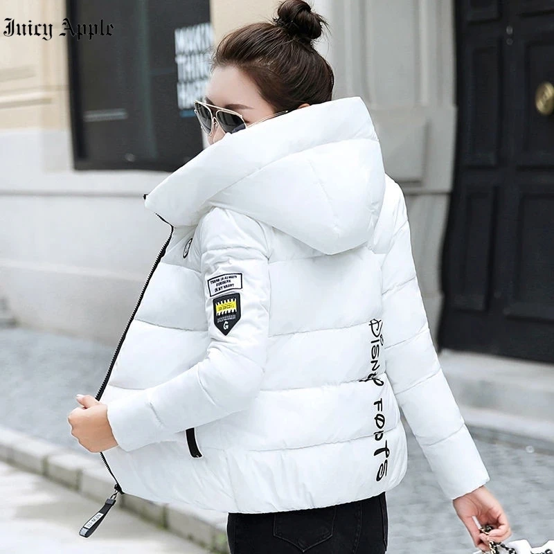 Parkas For Women 2022 Hooded Thick Warm Short Jackets Cotton Padded Coats Female Winter Parkas Woman Streetwear Jacket Outerwear