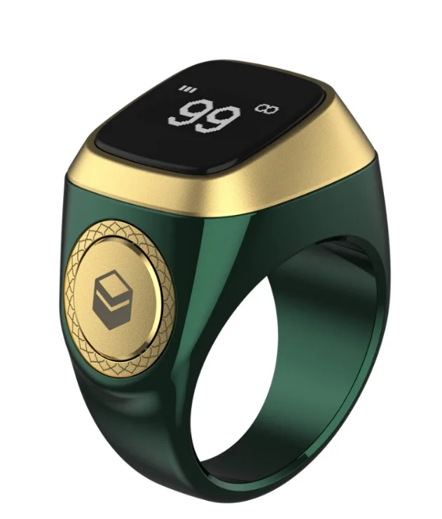 

Zikr ring Smart Tasbih Tally Counter Ring Voor Moslims Dhikr Digitale Tasbeeh 5 Gebed Tijd Herinnering Bluetooth Waterdicht