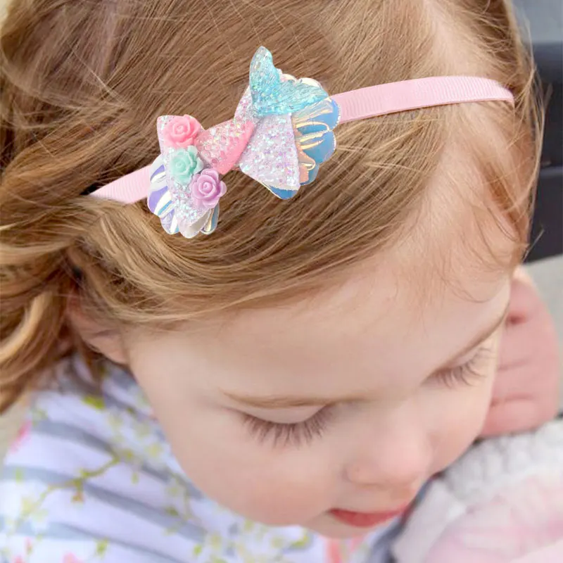 Новая летняя повязка на голову с русалкой для девочек повязки блестящей ракушкой