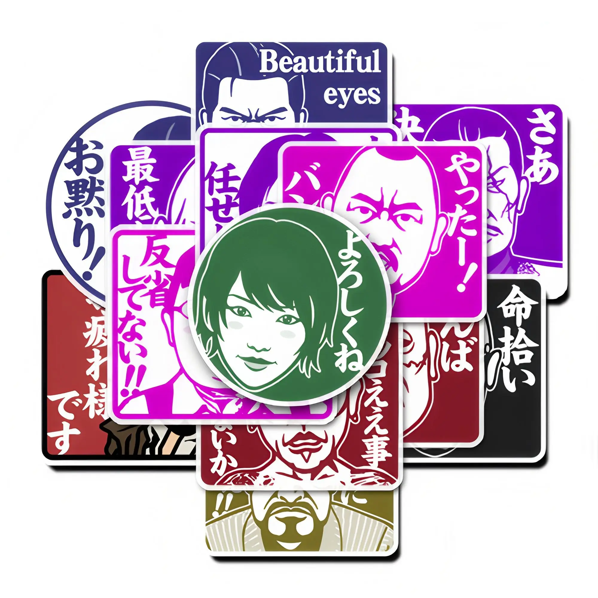 Новые наклейки Yakuza Kazuma Kiryu с высокой цветовой палитрой, креативные анимационные стикеры, аксессуары для мобильных телефонов, чехол для телефона своими руками, черно-белый коллаж (art.: 3920db3d45463) - 3920db3d45463