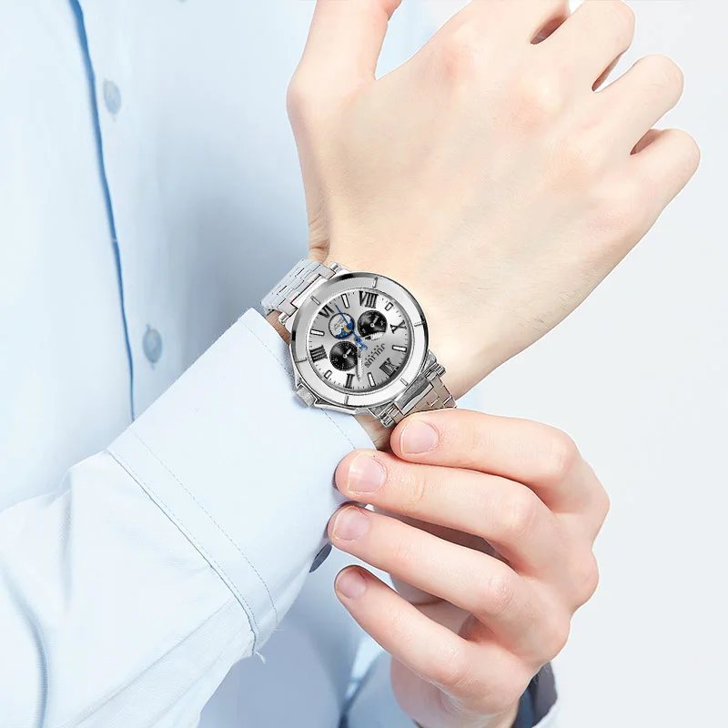 Часы наручные Julius мужские многофункциональные часы Epson Mov не деловой браслет из