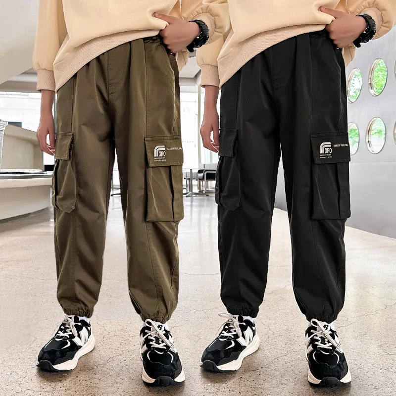 Брюки-карго Детские с большими карманами на Возраст 4-14 лет