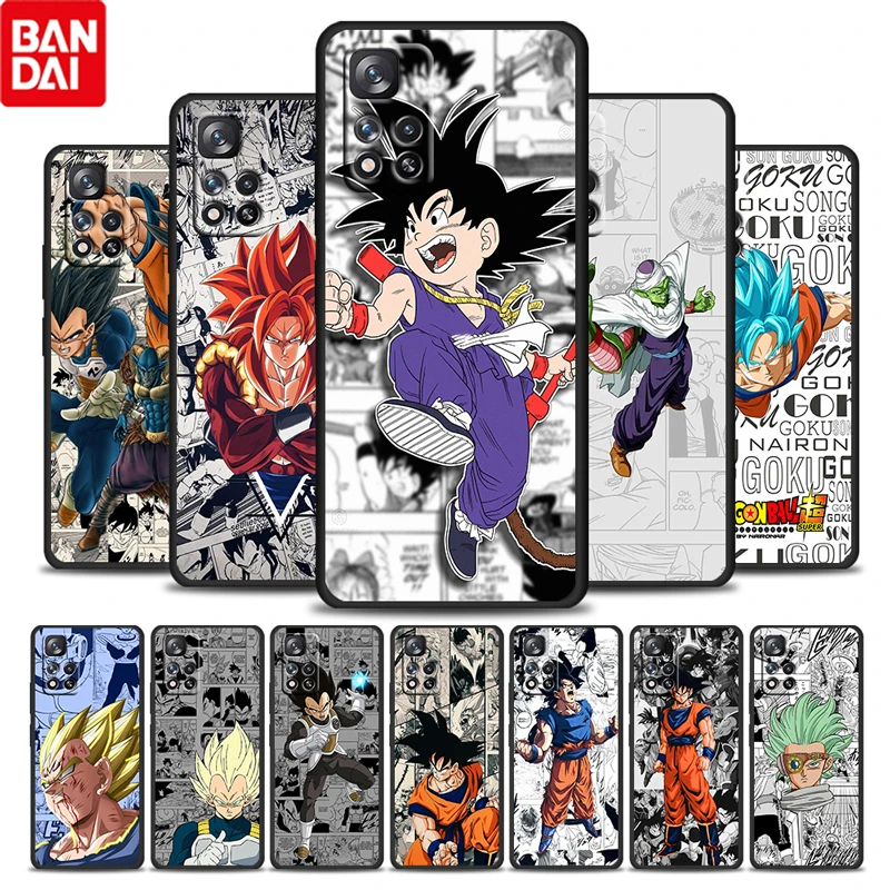 

Cartoon Dragon Ball Z For Xiaomi Redmi Note 10 10S 9 9S 9T 8 8T 7 6 5 Pro 5G Silicone Soft TPU Black Phone Case Funda Cover Capa