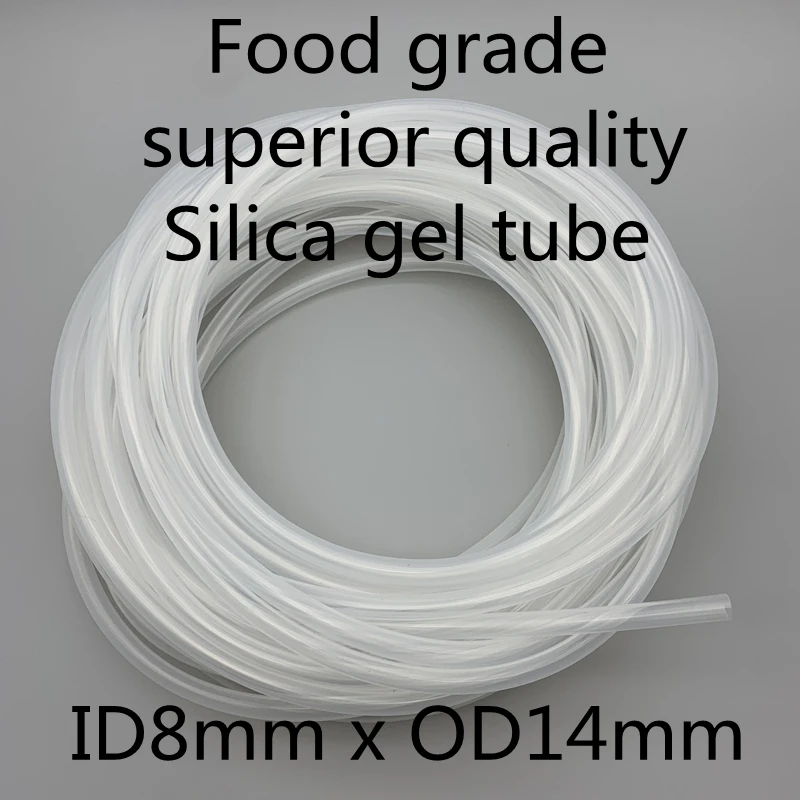 

8x14, силиконовые трубки, внутренний диаметр 8 мм, внешний диаметр 14 мм, пищевые классы, гибкие трубки для напитков, устойчивые к температуре, н...