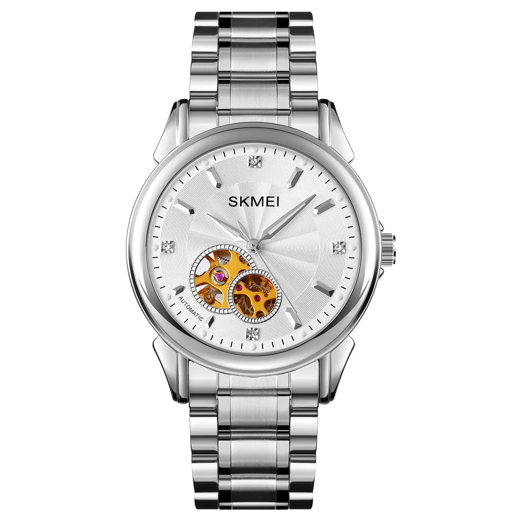 

Luxury Fashion Automatic Watch Men's Business Waterproof Clock Quartz Skeleton Hollow Watches Top Brand SKMEI Mens Wristwatches