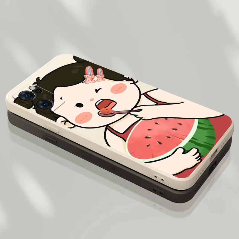 

NOHON Soft Case For OPPO RENO 2 2F 3 4 Pro 5 PLUS 6 6Z ACE Z FIND X2 X3 cute fat boy Anti-Drop Quality Back Cover