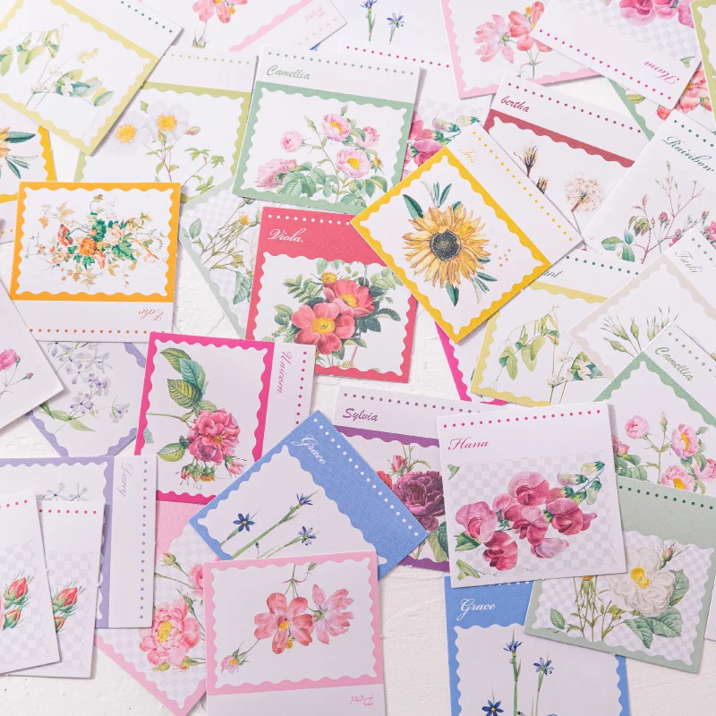 

46Pieces Stickers Green Plant Flowers Rose Hand account Decorative Diary Album Adhesive Scrapbooking Material 4CM
