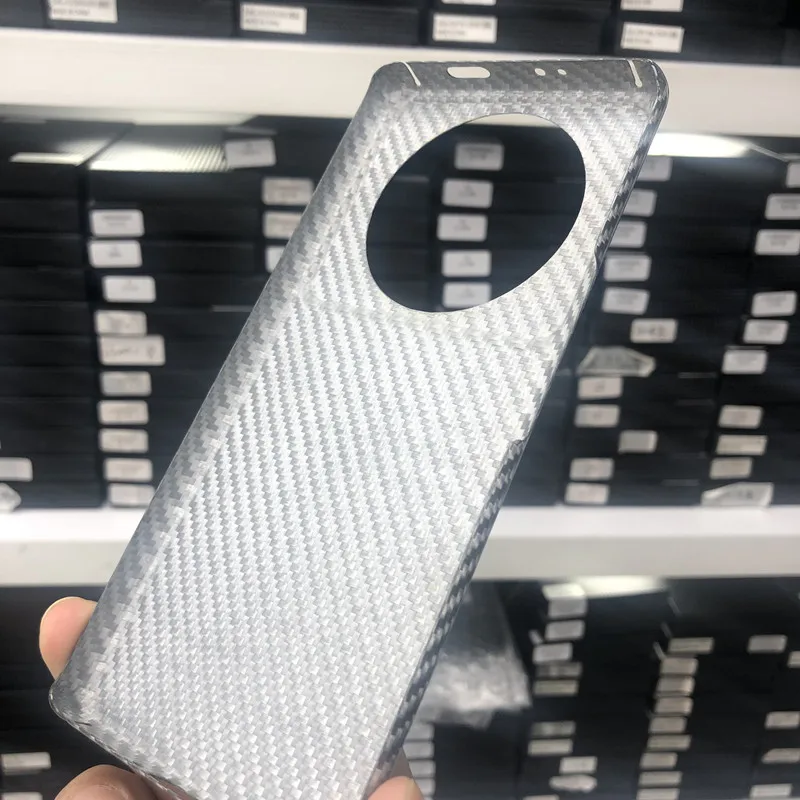 Xiaomi 12S Ultra Carbon Fiber Phone Case for Xiaomi 12s Ultra Aramid Fiber Cover Glossy Silver Black Phone Accessories