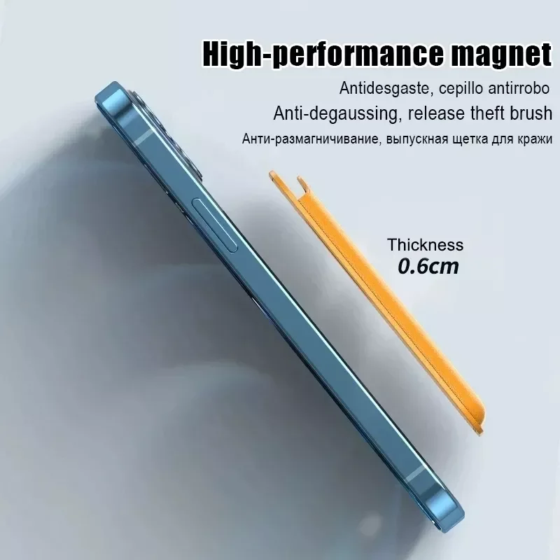 

Free shipping For APPLE iPhone 12 13 Pro Max mini Wireless Charging iron ring Wallet Cover Accessories Card Holder