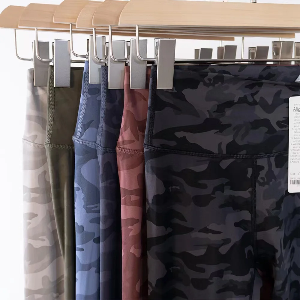 With Logo Camouflage Fashion High Waist Leggings Gym Mountaineering Outdoor Fitness 9 Points Pants Training Running Yoga Clothes