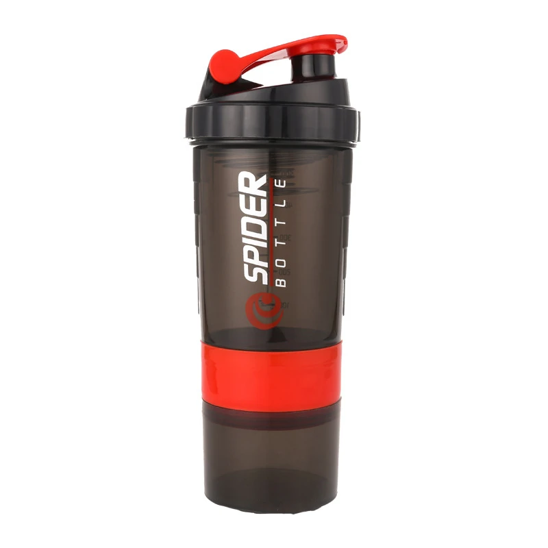 Hot Sales!!! 500ml Portable Plastic Protein Powder Shaker Bottle Water Cup With High Capacity 3 Layers For Sports images - 6