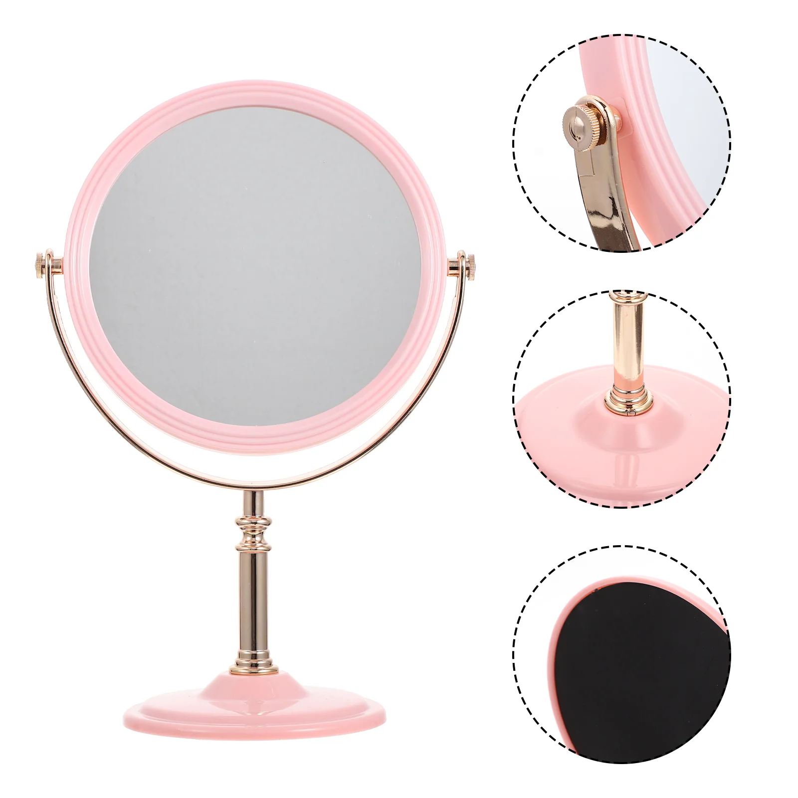

Mirror Makeup Table Desk Vanity Desktop Sided Double Mirrors Vintage Tabletop Travel Beauty Compact Style Portable European