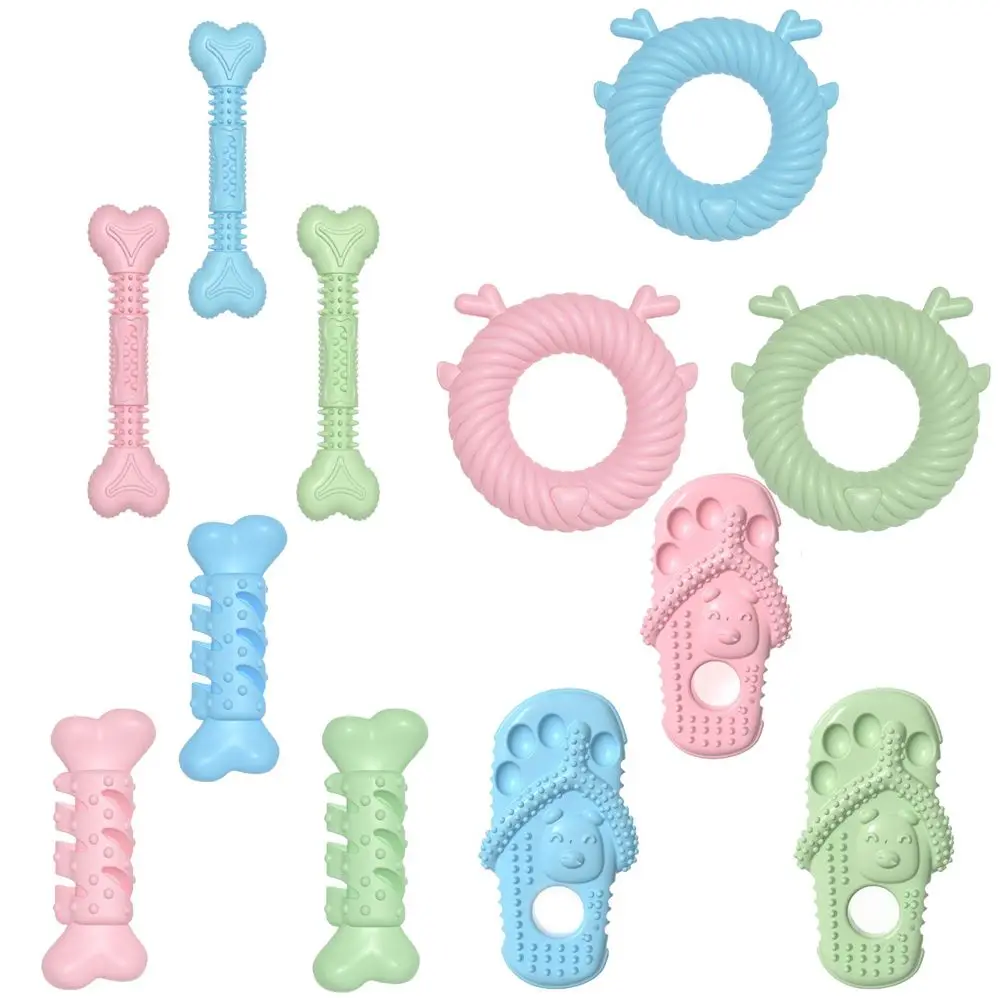 

Pet Dog Toys Chewing Interactive TPR Knot Toys Bite Resistant Molar Teeth Cleaning Dog Training Supplies Pet Items