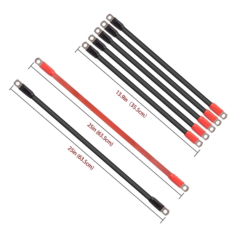 Сверхмощный аккумуляторный кабель для гольф-кара набор из 7 предметов 4 калибра