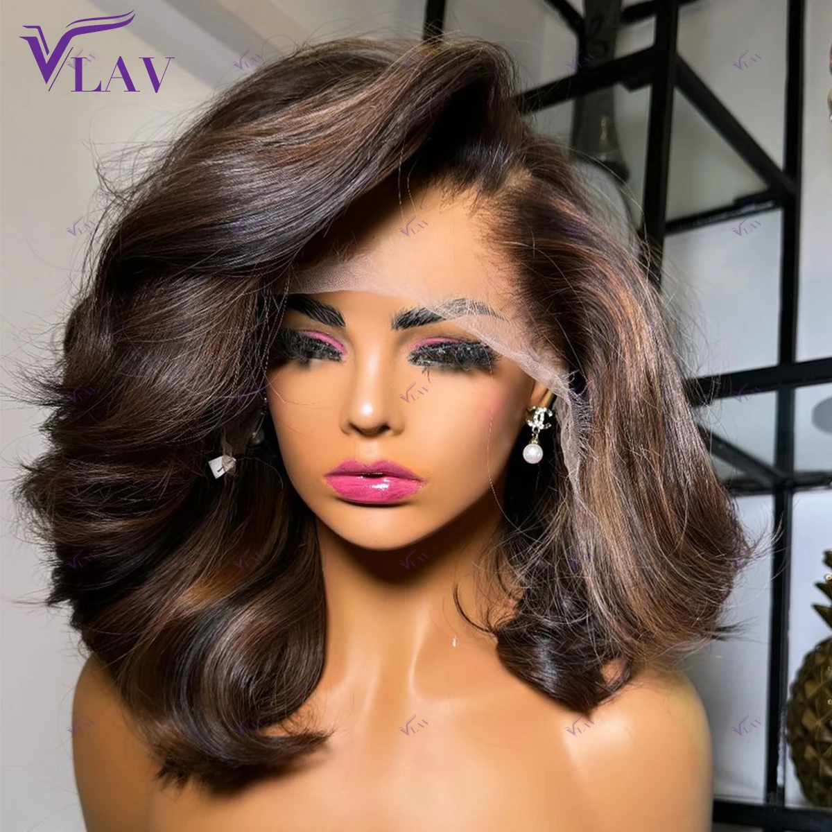 Плотность 400 360 HD Прозрачный парик из натуральных волос на шнуровке 13x4/13x6 Парик