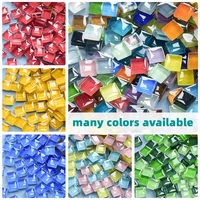 50pcs square crystal glass colorful mosaic stones diy handmade childrens creative decoration accessories stickers