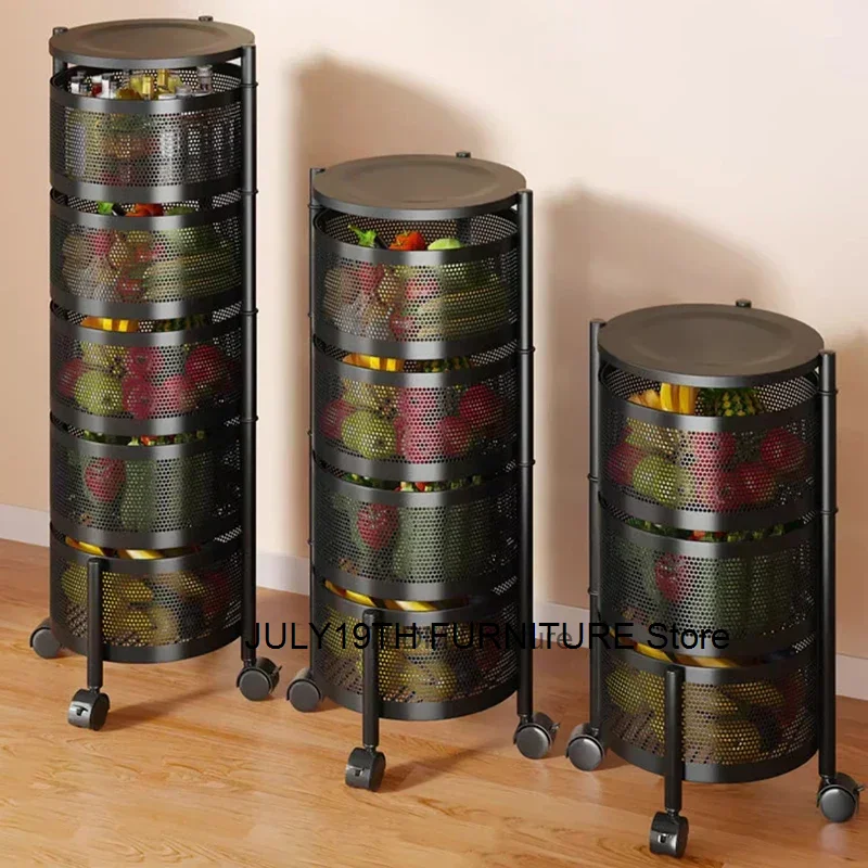 Тележка на колесиках для хранения продуктов и овощей