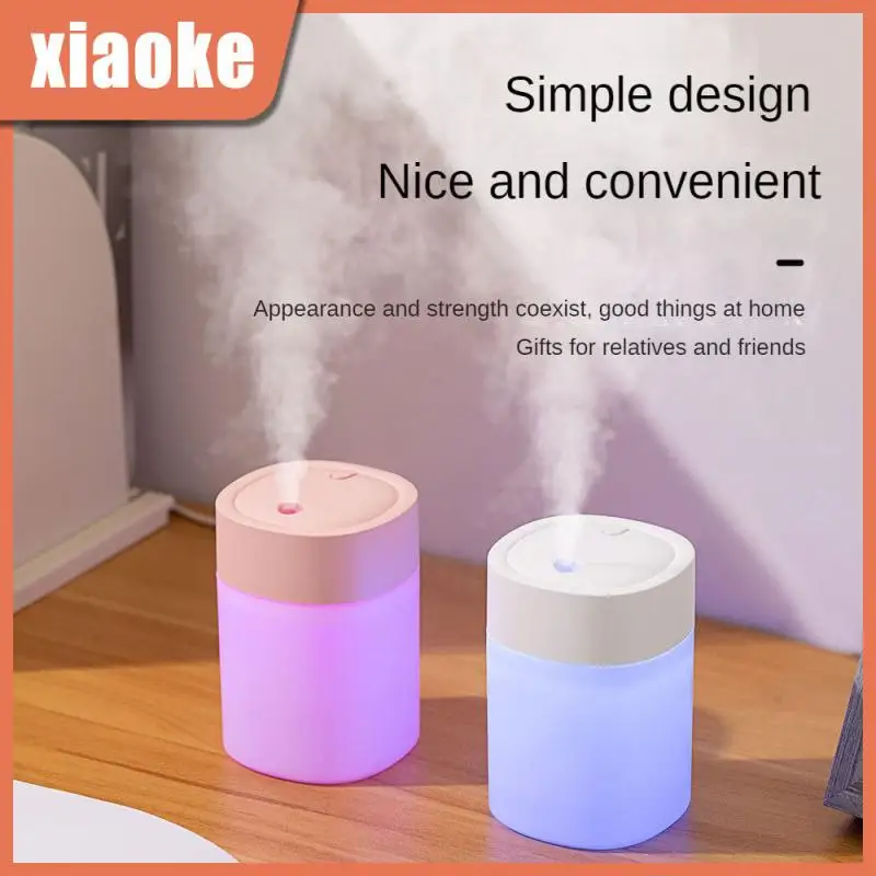 

For Bedroom Home Car Desktop Car Humidifier With Led Color Night Lamp Mute Air Purifier Humificador 200ml Usb Charging Portable