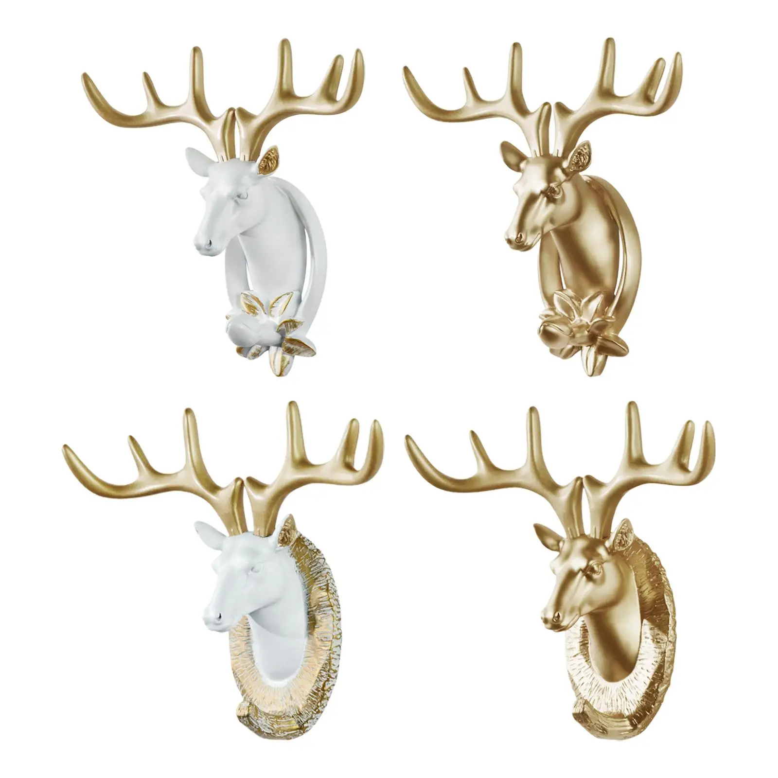 

Deer Head Wall Hanging Hook Hat Holder for Farmhouse Entrance Drawing Room
