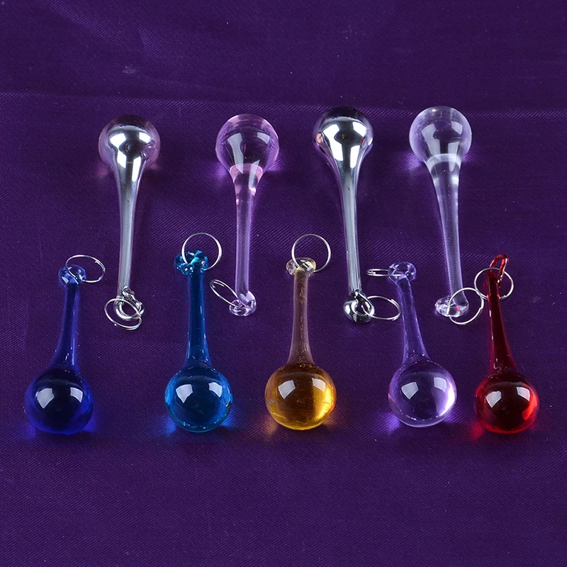 

1Pc Crystal Raindrop Chandelier Glass Prism Drop Icicle DIY Pendant Suncatcher Hanging Waterdrop Ornament