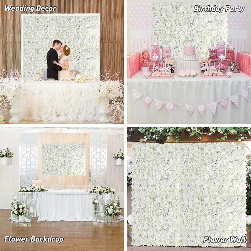 

40x60cm Silk Rose Flower Champagne Artificial Flower for Wedding Decoration Flower Wall Romantic Wedding Backdrop Decor