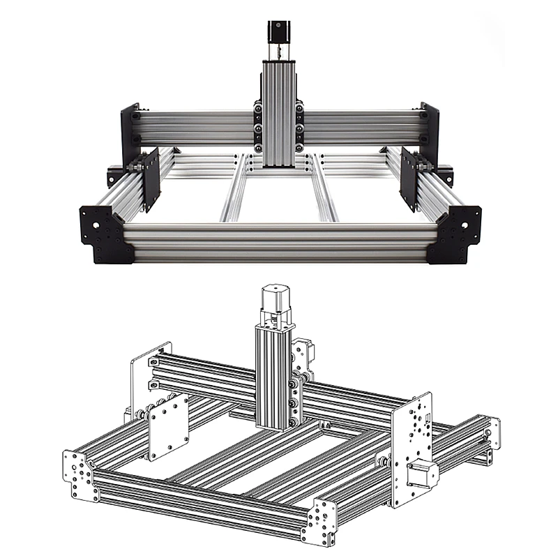 CNC Frame Kit Free Shipping 100x100cm Disassembled Engraving Machine Rack CNC Router Framework with1.5KW Inverter Spindle Collet enlarge