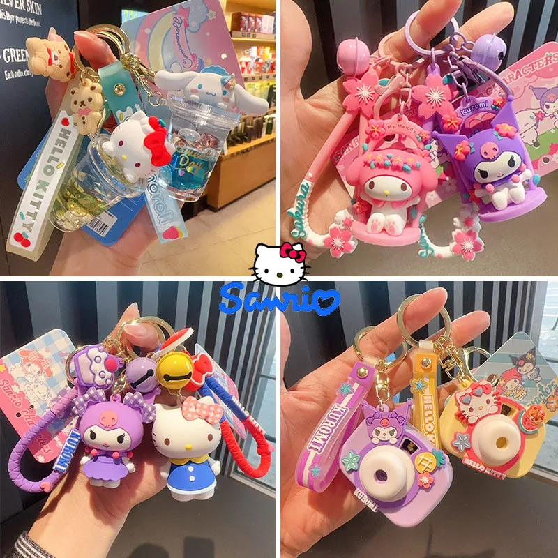 

Kawaii Sanrio брелок Hello Kittys Kuromi Милая проекция амулет камера oroll бутылка для дрифта брелок подарок для девочек детские игрушки