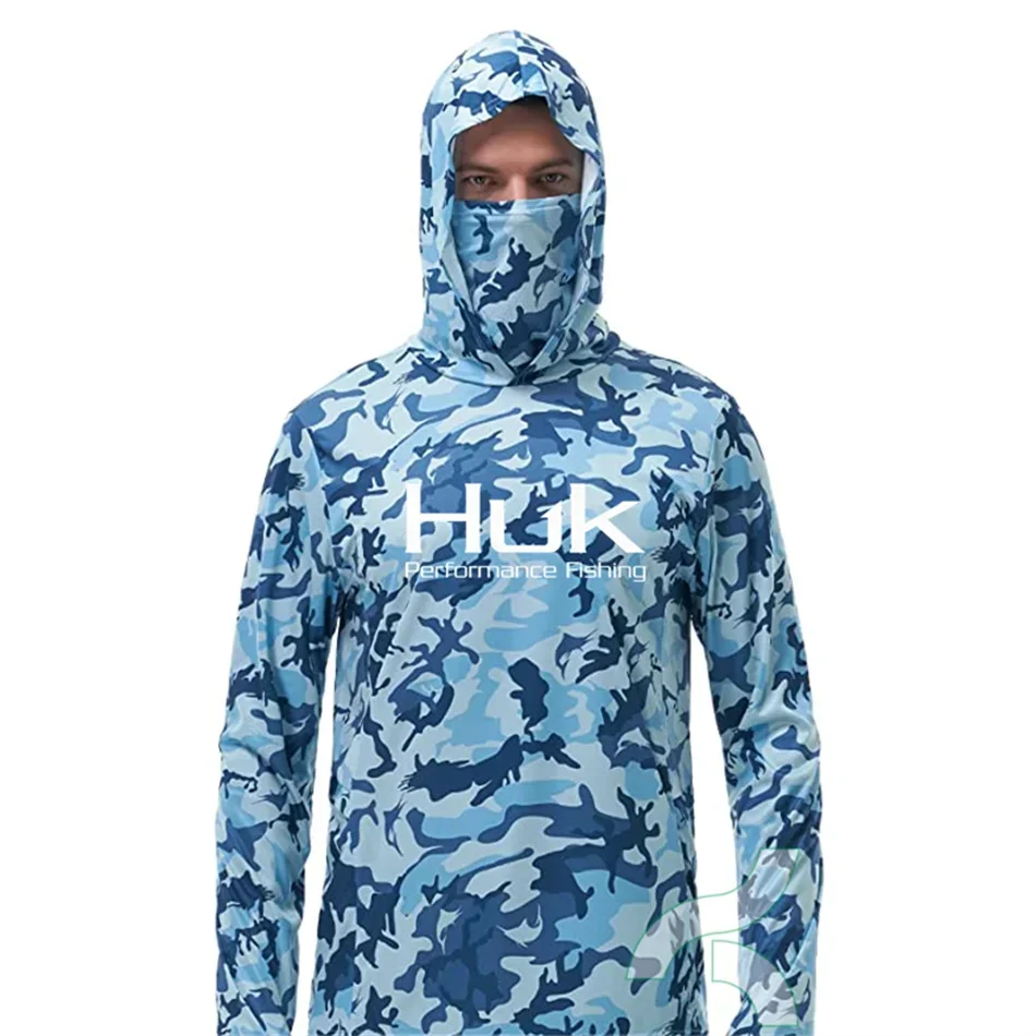 Рыболовные рубашки AKKU UPF 50 + накидка на лицо одежда для рыбалки с защитой от солнца